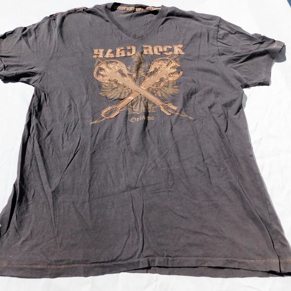 Hard Rock Orlando tee shirt, Large, V neck